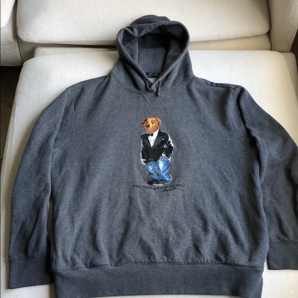 polo tuxedo bear hoodie